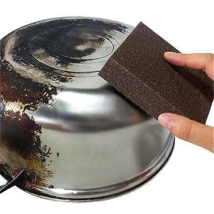 مباشرة الأوساخ مقاومة للاهتراء مقاومة الصدأ نانو كاربورندوم الإسفنج لأدوات تنظيف المطبخ