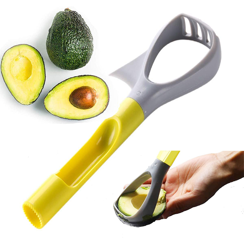 أدوات المطبخ 5 في 1 قطاعة الأفوكادو متعددة الوظائف الأفوكادو هراسة الفاكهة فاصل مع مقبض مريح