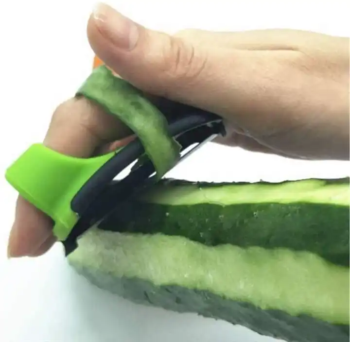 أدوات المطبخ الذكية الشهيرة المصنوعة من البلاستيك المقاوم للصدأ بإصبع مزدوج ومقشرة فاكهة ونخيل التفاح ومقشرة الخضروات