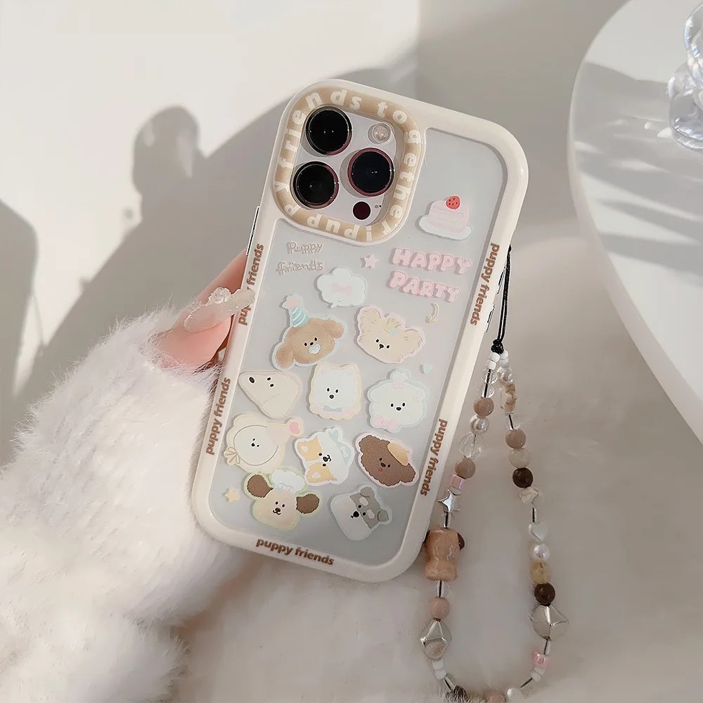 غطاء هاتف كلب كرتوني لطيف بتصميم شهير 