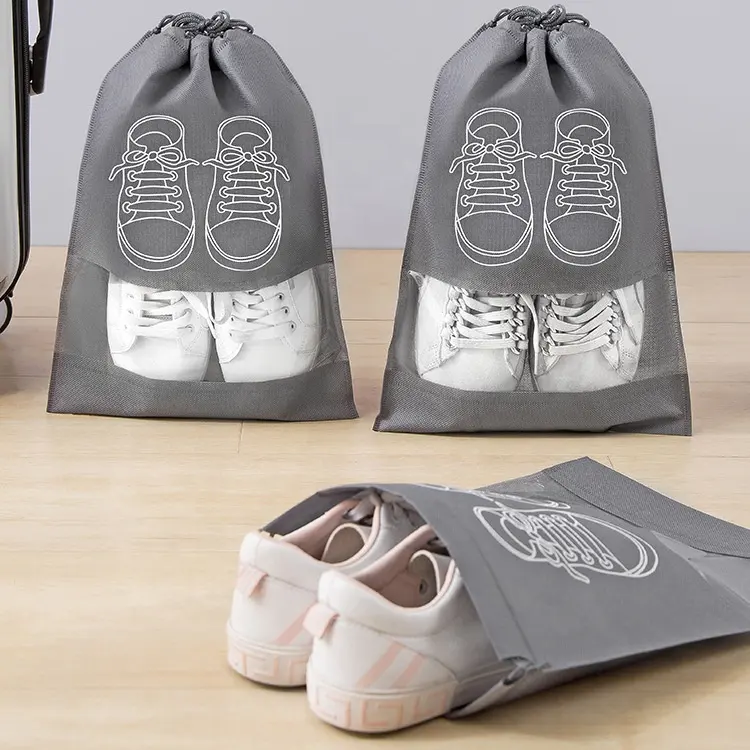  حقيبة تخزين الأحذية بقعة غير المنسوجة الرباط جيب المنزل السفر حقيبة التخزين الغبار واقية حقيبة حماية البيئة